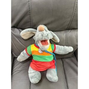 Vintage Wrinkles Dog Plush Hand Puppet Ganz Rainbow Shirt ID Tag 1908648 works